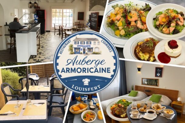 À Louisfert, l’Auberge Armoricaine vous accueille le midi du lundi au vendredi, avec des chambres et des événements privés sur réservation.